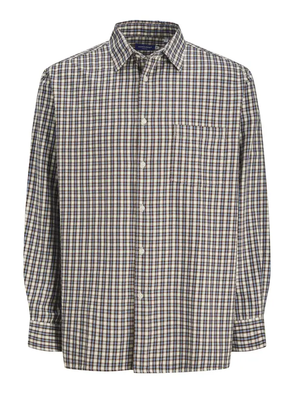 JACK & JONES JACK & JONES Košulja 'JORRobb'  svijetloplava / tamno smeđa / bijela