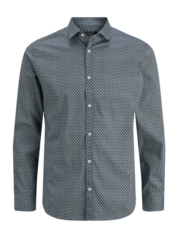 JACK & JONES JACK & JONES Košulja 'JPRBL A Black Pool'  tamno plava / bež siva / bijela