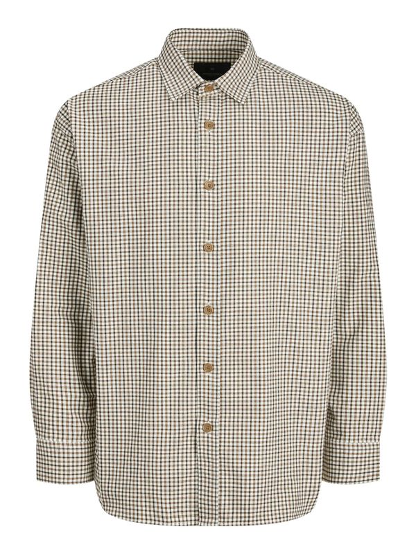 JACK & JONES JACK & JONES Košulja 'JPRBLABRADFORT'  svijetlosmeđa / crna / bijela