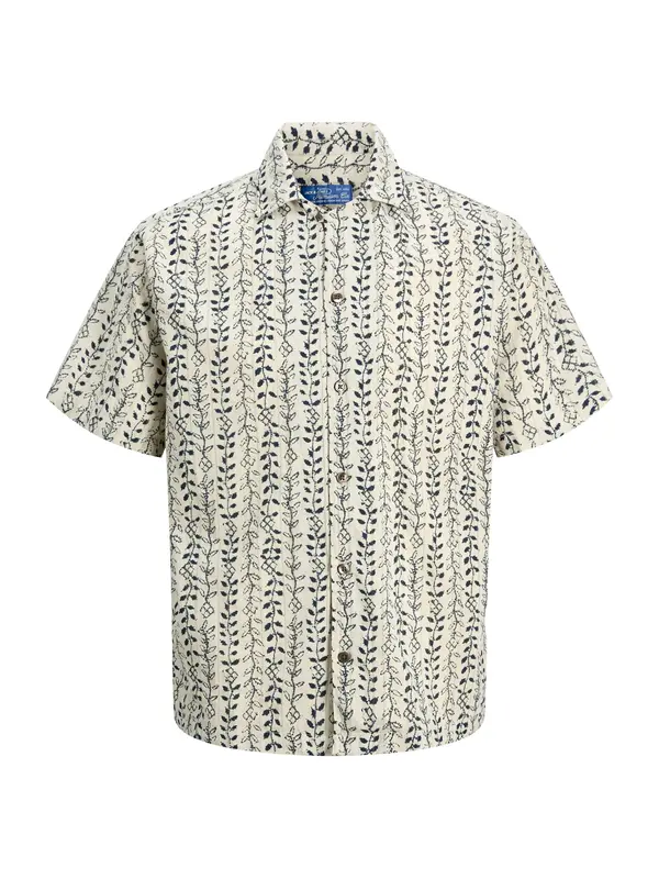 JACK & JONES JACK & JONES Košulja 'JPRBLULYON'  bež / mornarsko plava