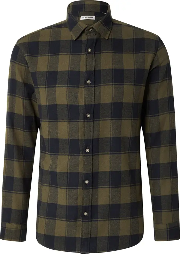JACK & JONES JACK & JONES Košulja 'JWHJOSHUA'  morsko plava / kraljevski zelena