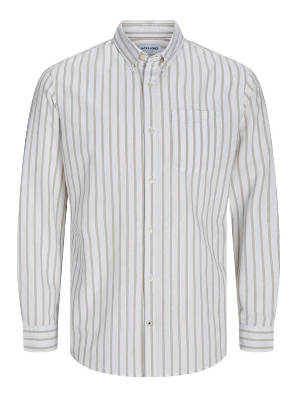JACK & JONES JACK & JONES Košulja 'OXFORD'  tamno bež / taupe siva