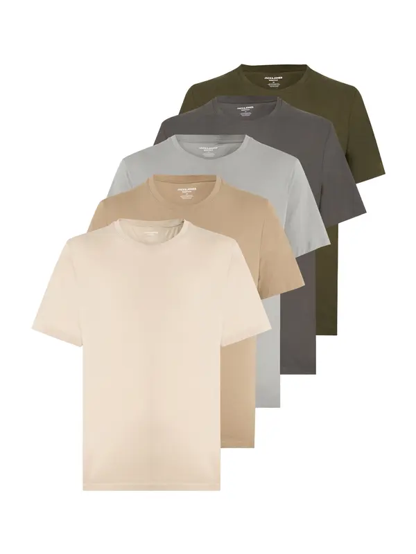 JACK & JONES JACK & JONES Majica  bež / siva / svijetlosiva / kaki