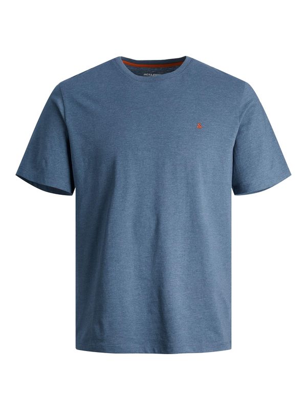 JACK & JONES JACK & JONES Majica 'EPAULOS'  plavi traper / tamno narančasta