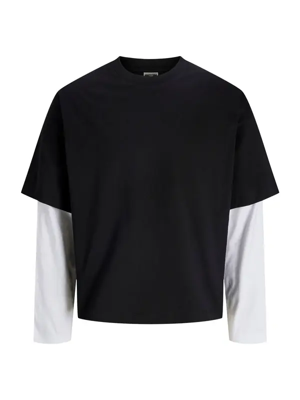 JACK & JONES JACK & JONES Majica 'JCOBIARRITZ'  crna / bijela