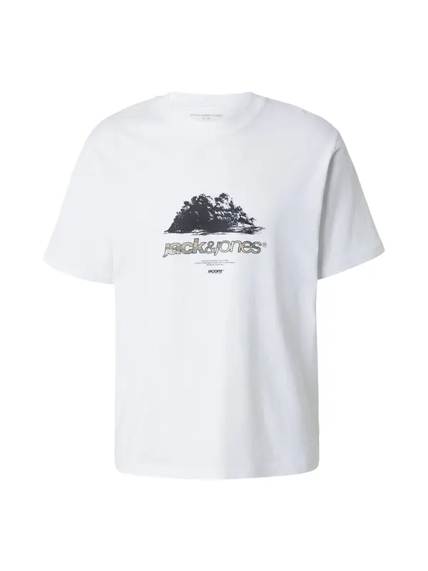 JACK & JONES JACK & JONES Majica 'JCOBREEZE'  brokat / crna / bijela