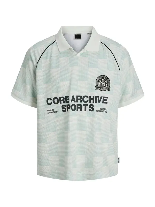 JACK & JONES JACK & JONES Majica 'JCOBreeze Football'  bež / pastelno zelena / crna