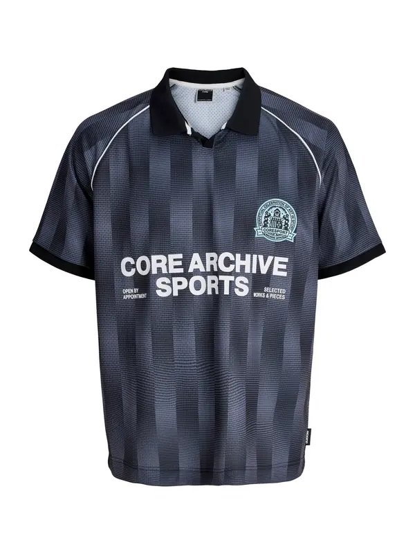 JACK & JONES JACK & JONES Majica 'JCOBreeze Football'  svijetloplava / crna / bijela