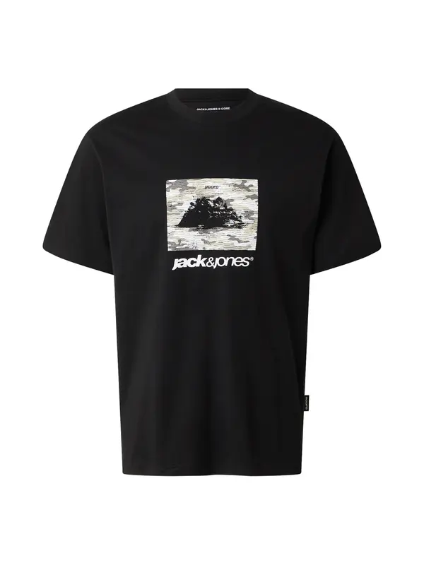 JACK & JONES JACK & JONES Majica 'JCOBREEZE'  siva / crna / bijela