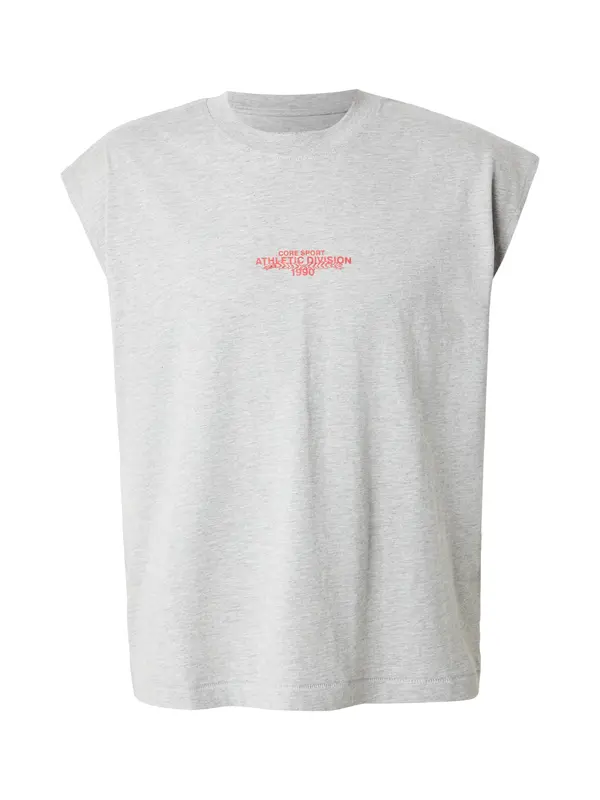 JACK & JONES JACK & JONES Majica 'JCOBREEZE'  svijetlosiva / svijetlo crvena