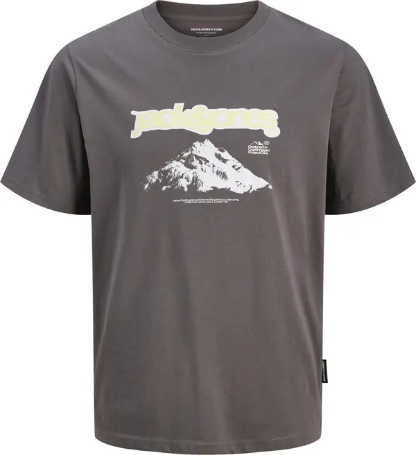 JACK & JONES JACK & JONES Majica 'JCOFLARE'  svijetložuta / tamo siva / bijela