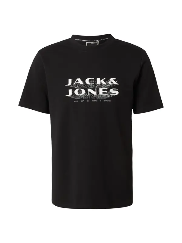 JACK & JONES JACK & JONES Majica 'JCOFUSION'  crna / bijela