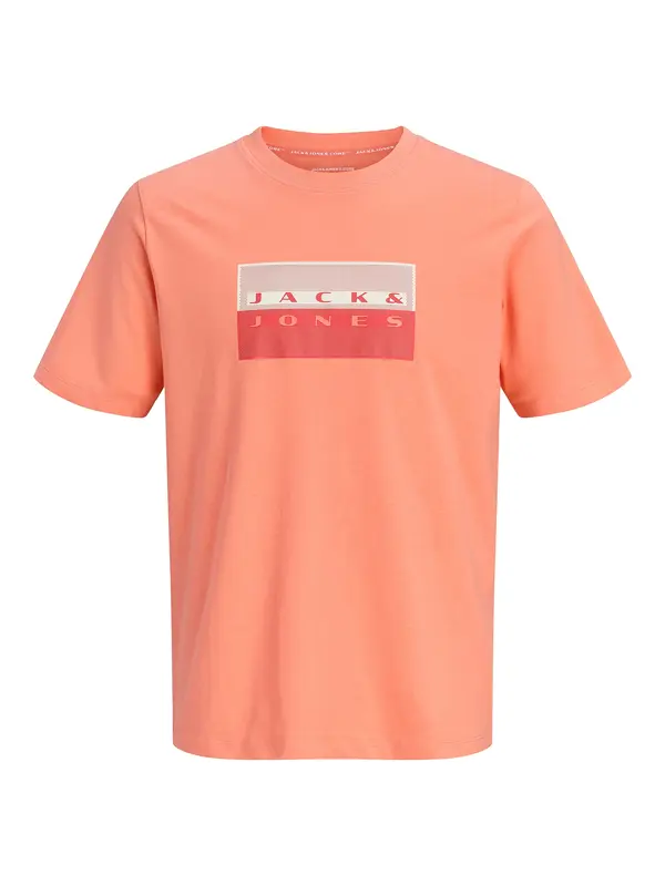 JACK & JONES JACK & JONES Majica 'JCOFusion'  koraljna / krvavo crvena / bijela