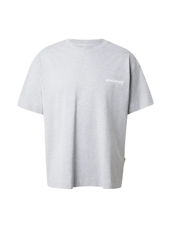 JACK & JONES JACK & JONES Majica 'JCOMINERAL'  siva melange / tamno crvena / bijela