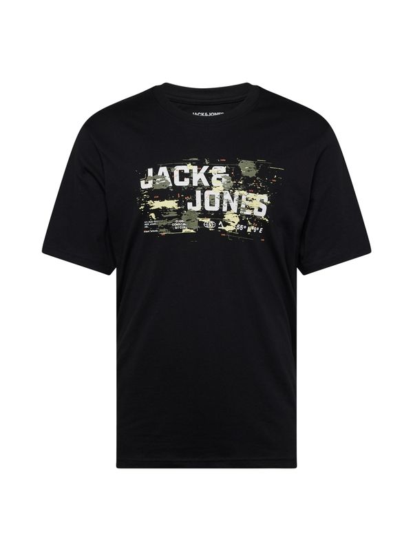 JACK & JONES JACK & JONES Majica 'JCOOUTDOOR'  pastelno žuta / maslinasta / crna / bijela