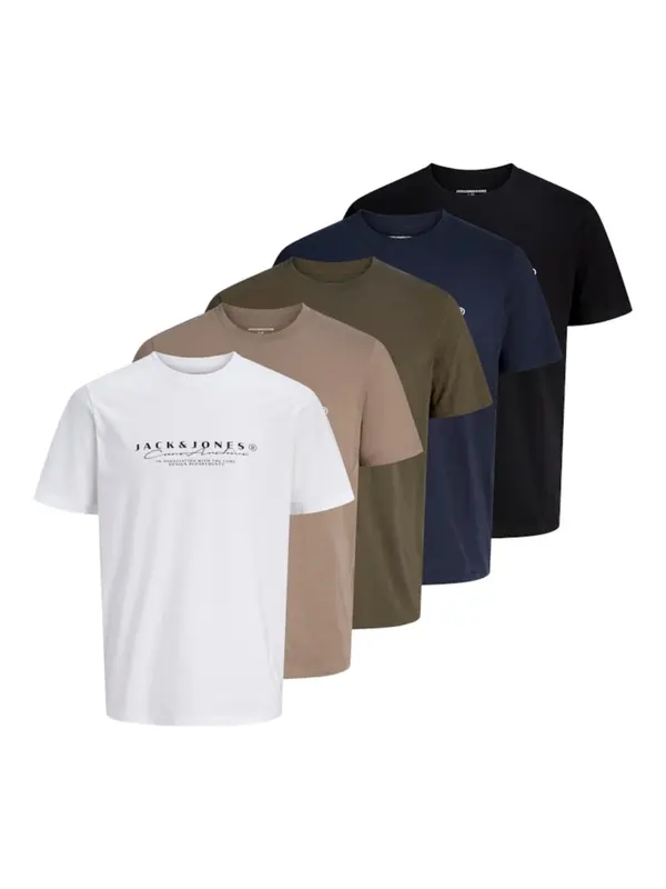 JACK & JONES JACK & JONES Majica 'JCOPOINT'  mornarsko plava / brokat / maslinasta / bijela