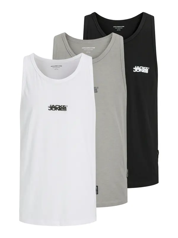 JACK & JONES JACK & JONES Majica 'JCOSAGO'  siva / crna / bijela