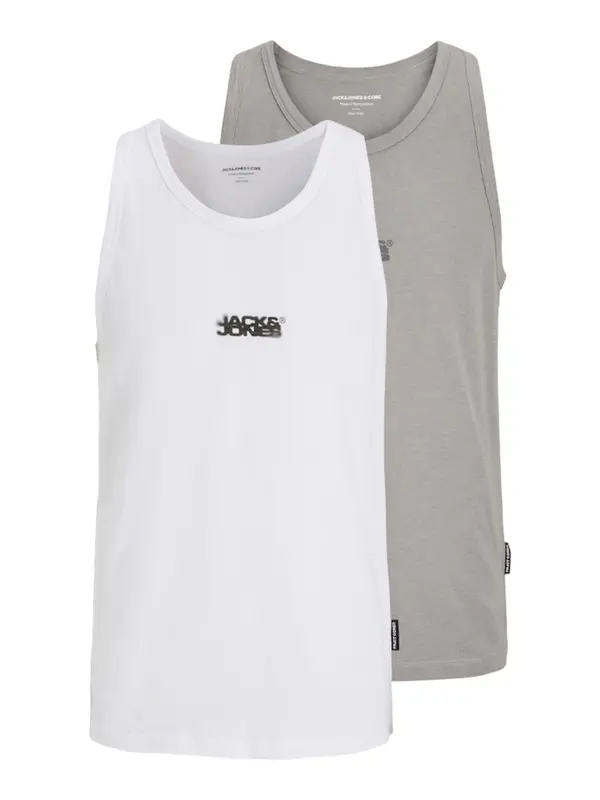 JACK & JONES JACK & JONES Majica 'JCOSAGO'  siva melange / bijela