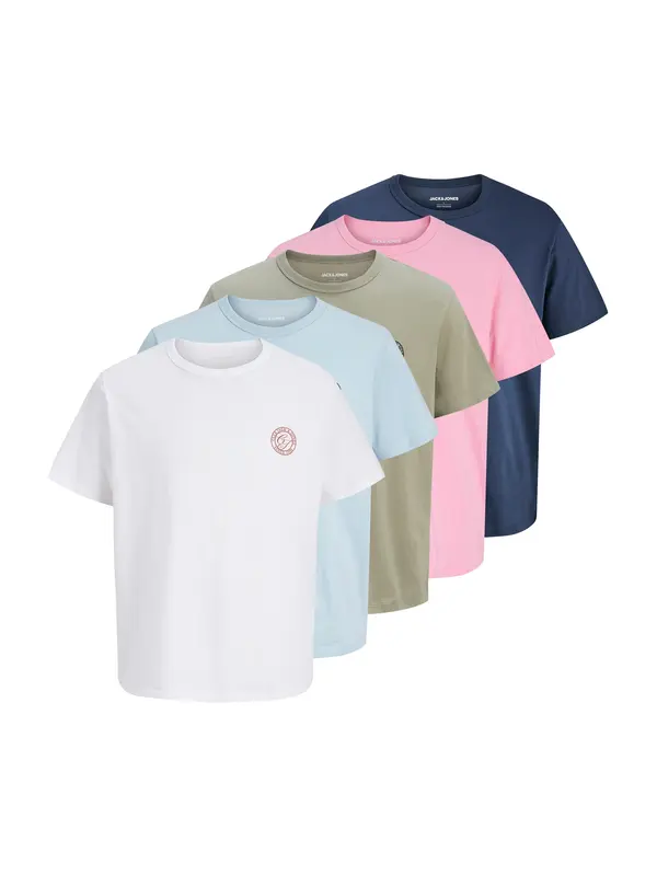 JACK & JONES JACK & JONES Majica 'JJALLIANCE'  svijetloplava / maslinasta / roza / bijela
