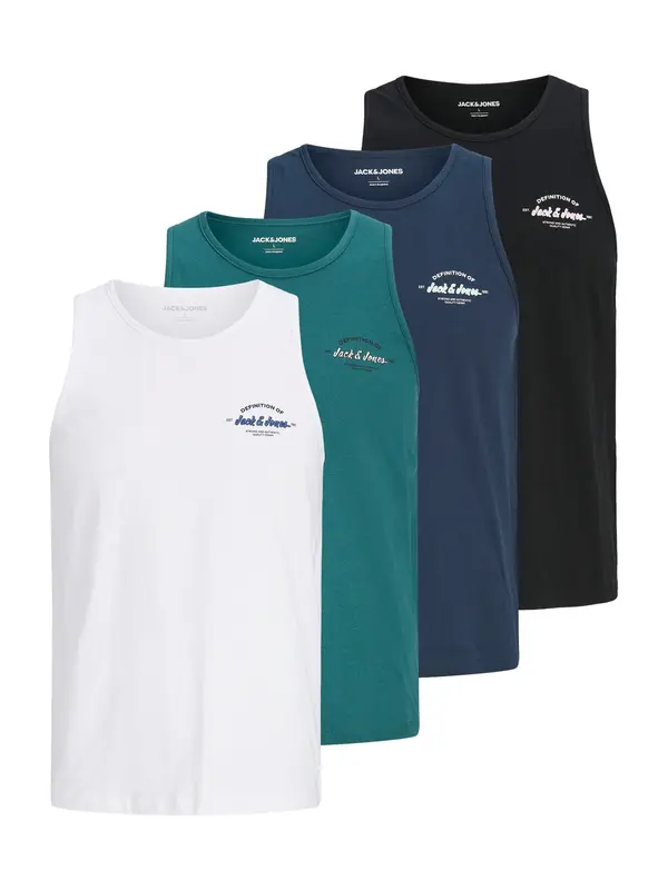 JACK & JONES JACK & JONES Majica 'JJBRANDON'  mornarsko plava / petrol / crna / bijela