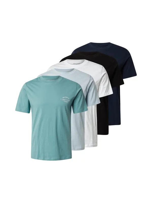 JACK & JONES JACK & JONES Majica 'JJBRANDON'  morsko plava / žad / crna / bijela