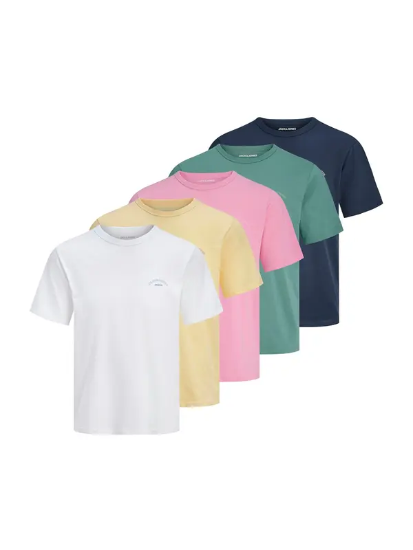 JACK & JONES JACK & JONES Majica 'JJCOLLEGE'  mornarsko plava / žuta / smaragdno zelena / bijela