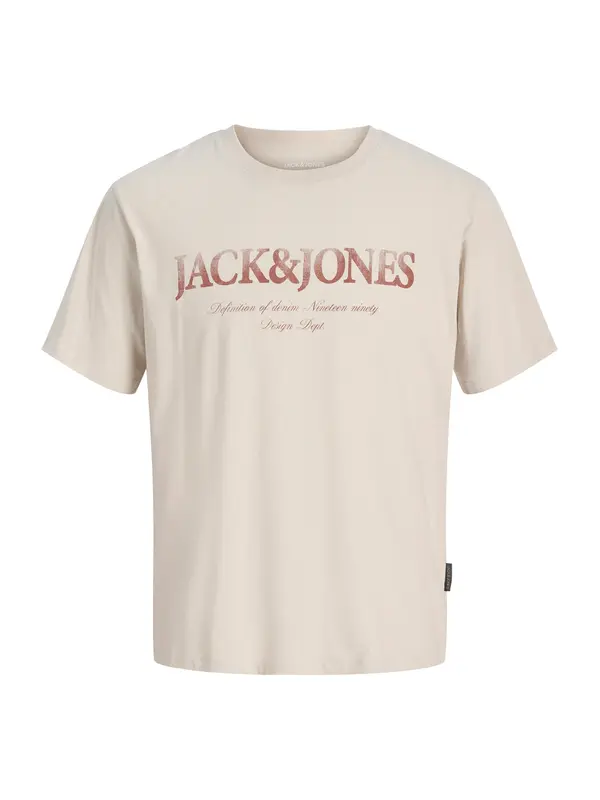 JACK & JONES JACK & JONES Majica 'JJDevin Daytona'  boja pijeska / hrđavo smeđa