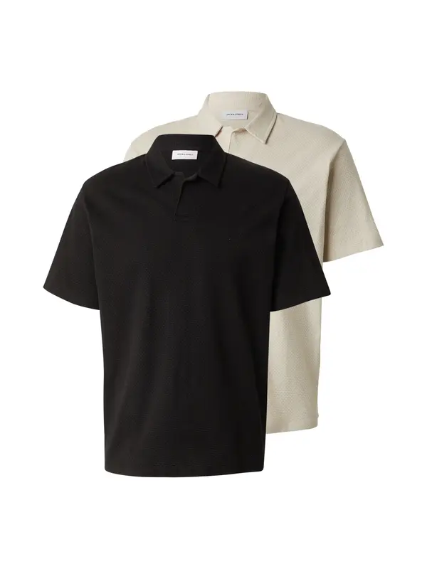 JACK & JONES JACK & JONES Majica 'JJDEVIN'  sivkasto bež / crna