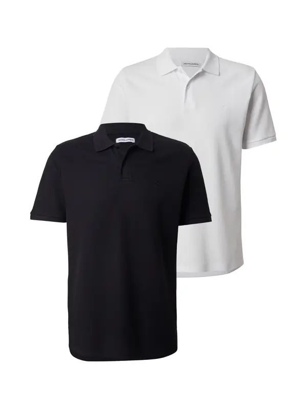 JACK & JONES JACK & JONES Majica 'JJEAUSTIN'  crna / bijela