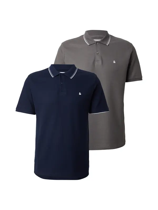 JACK & JONES JACK & JONES Majica 'JJEAUSTIN'  tamno plava / dimno siva / bijela