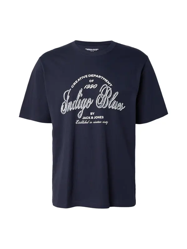 JACK & JONES JACK & JONES Majica 'JJEDenver'  morsko plava / bijela