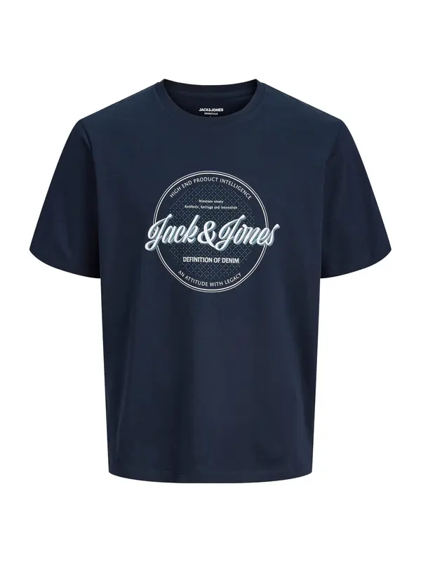 JACK & JONES JACK & JONES Majica 'JJEDover'  tamno plava / bijela