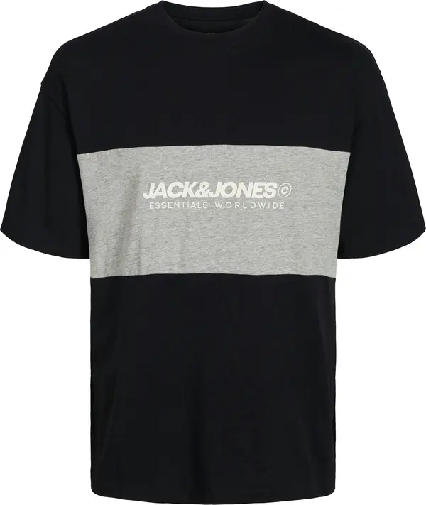JACK & JONES JACK & JONES Majica 'JJELegacy'  siva melange / crna / bijela