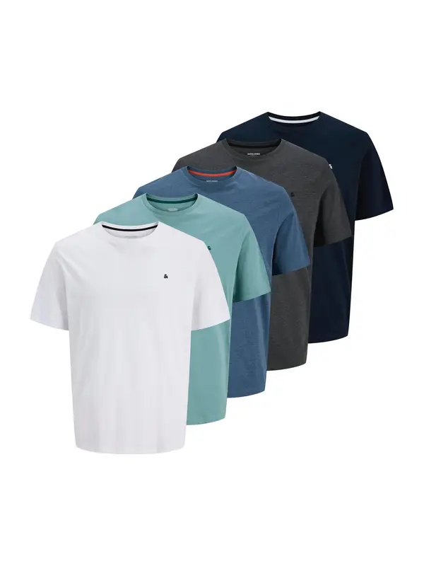 JACK & JONES JACK & JONES Majica 'JJEPaulos'  noćno plava / crno plava / tamo siva / menta / bijela