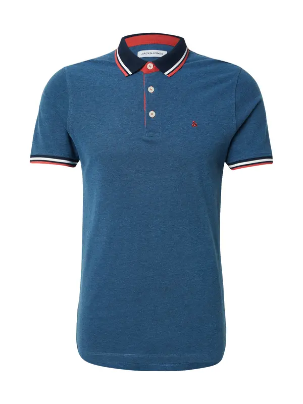 JACK & JONES JACK & JONES Majica 'JJEPaulos'  noćno plava / plava melange / svijetlo crvena / bijela