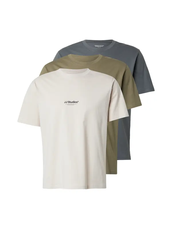 JACK & JONES JACK & JONES Majica 'JJESOHO'  boja pijeska / noćno plava / maslinasta / crna