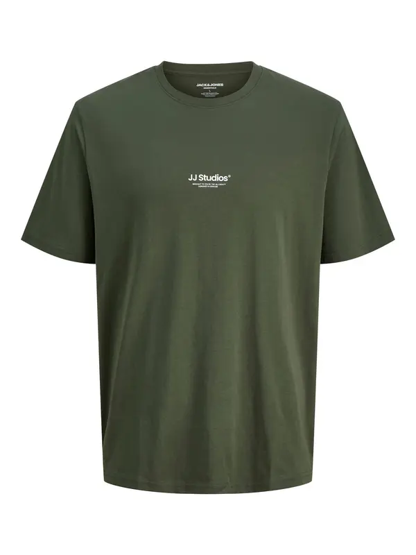 JACK & JONES JACK & JONES Majica 'JJESOHO'  kraljevski zelena / bijela