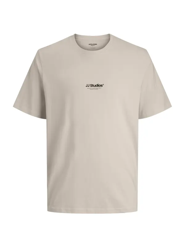 JACK & JONES JACK & JONES Majica 'JJESOHO'  sivkasto bež / crna