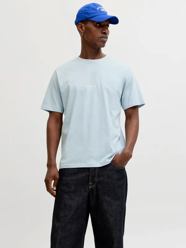 JACK & JONES JACK & JONES Majica 'JJESoho'  svijetloplava / bijela