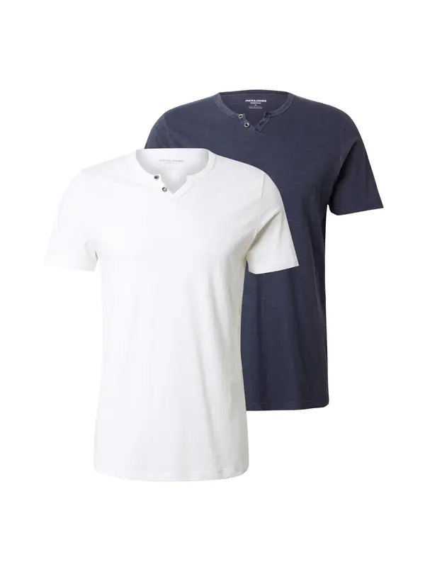 JACK & JONES JACK & JONES Majica 'JJESPLIT'  mornarsko plava / bijela