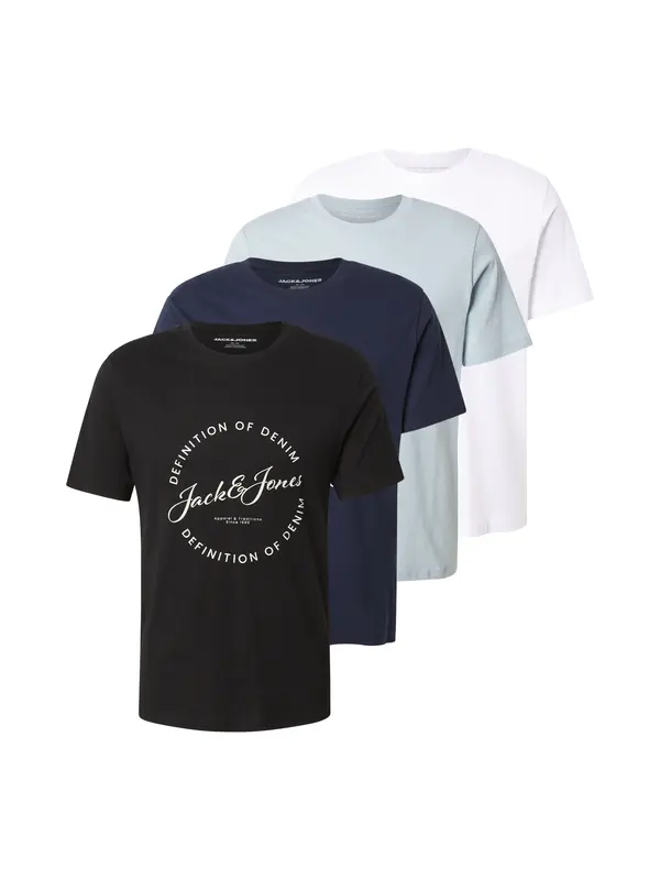 JACK & JONES JACK & JONES Majica 'JJGRAYSON'  mornarsko plava / opal / crna / bijela