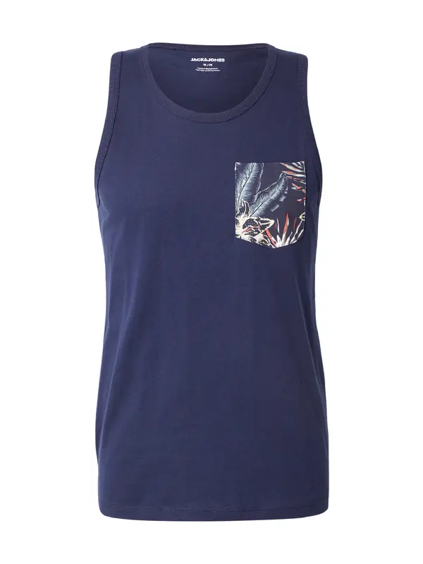 JACK & JONES JACK & JONES Majica 'JJHONOLULU'  mornarsko plava / pastelno žuta / narančasta