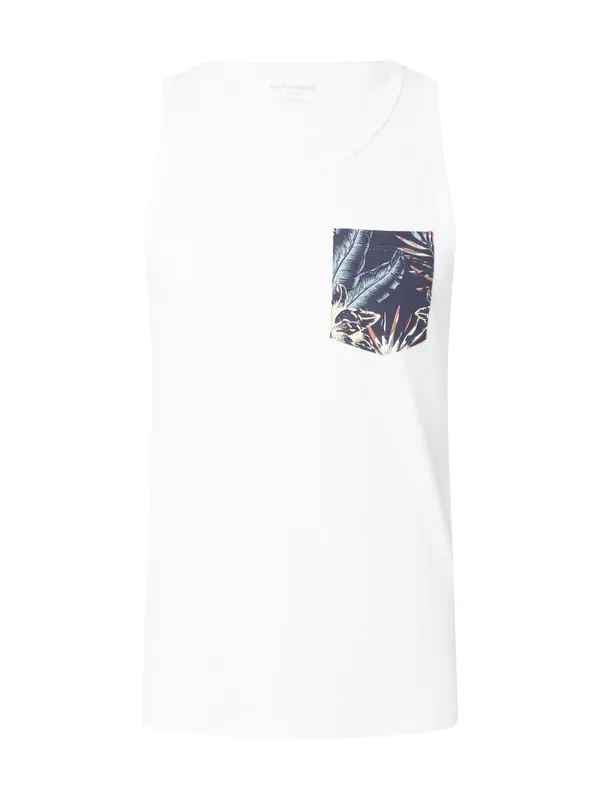 JACK & JONES JACK & JONES Majica 'JJHONOLULU'  morsko plava / pastelno žuta / bijela