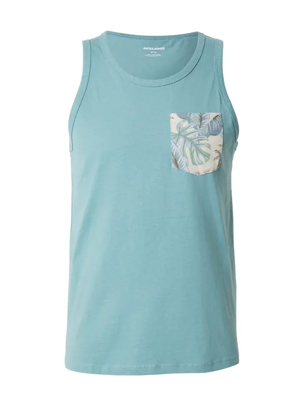 JACK & JONES JACK & JONES Majica 'JJHONOLULU'  svijetloplava / menta / prljavo bijela