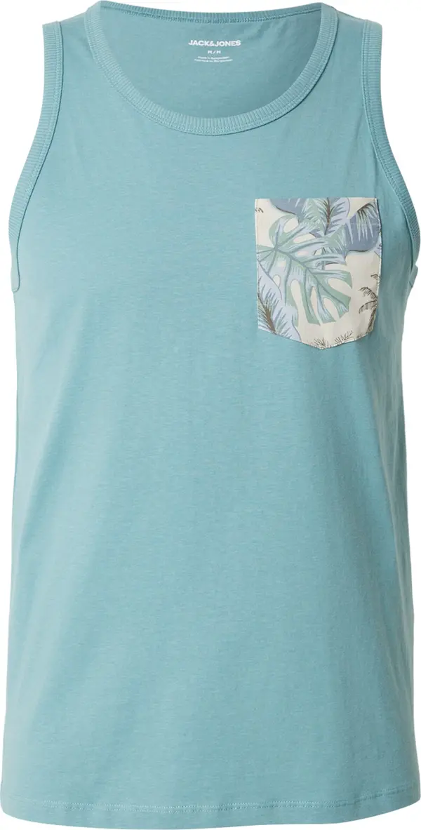 JACK & JONES JACK & JONES Majica 'JJHONOLULU'  svijetloplava / menta / prljavo bijela