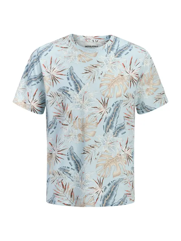JACK & JONES JACK & JONES Majica 'JJHonolulu'  tamno bež / plava / nebesko plava / prljavo bijela