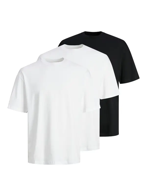 JACK & JONES JACK & JONES Majica 'JJHugo'  crna / bijela