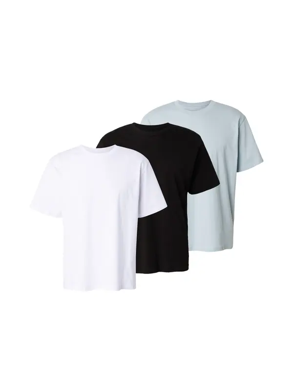 JACK & JONES JACK & JONES Majica 'JJHUGO'  golublje plava / crna / bijela
