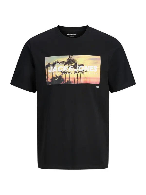 JACK & JONES JACK & JONES Majica 'JJINDIANA'  zlatno žuta / losos / crna / bijela