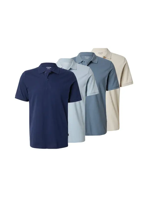 JACK & JONES JACK & JONES Majica 'JJKANE'  bež / mornarsko plava / opal / golublje plava